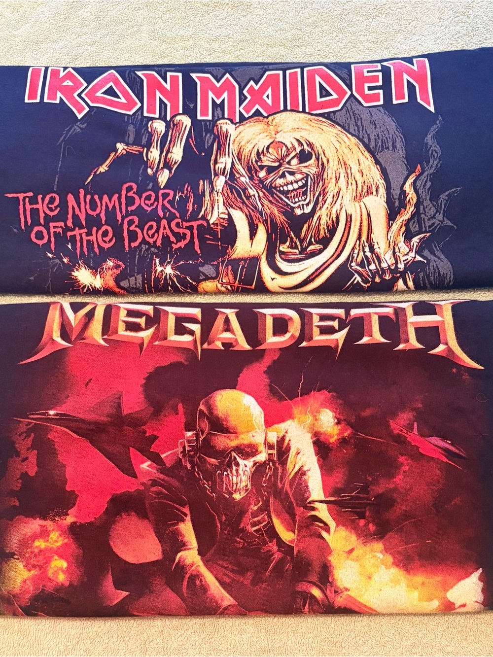 Iron Maiden & Megadeth Band T-Shirt Bundle Men’s XL Heavy Metal Rock Tees